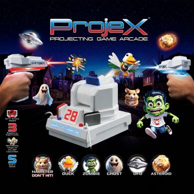 Ігровий набір для лазерних боїв &ndash; ПРОЕКТОР PROJEX ANIMATED (2 ігр. бластери, 5 слайд-цілей) Laser X 52613