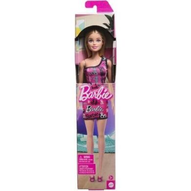 Кукла Barbie Супер стиль в брендированном платье блондинка HRH07