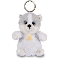 Мягкая игрушка-брелок Хаски серый, 12см DouDou HO3290