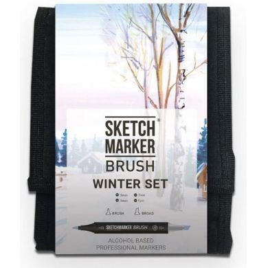 Набор маркеров SketchMarker Brush Зима 12 шт SMB-12WINT