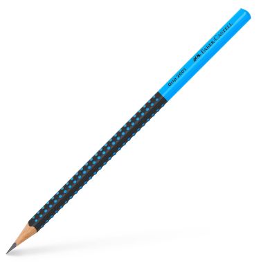 Олівець чорнографітний Faber-Castell Grip 2001 TWO TONE, корпус блакитний + чорний 517010 32099