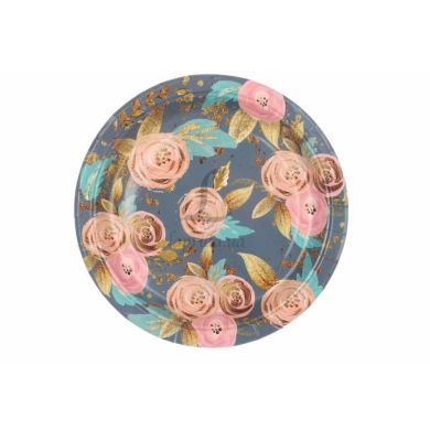 Праздничные тарелки бумажные Розы на синем 23 см 10 шт LaPrida 5-70381