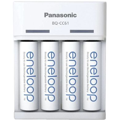 Зарядний пристрій Basic Charger USB+ Акумулятор Eneloop NI-MH AA 2000 мАг, 4 шт. Panasonic K-KJ61MCD40USB