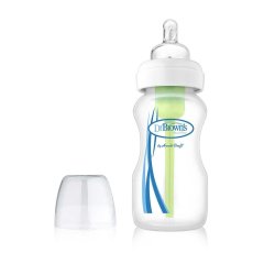 Детская бутылочка для кормления с широким горлышком 270 мл 1 шт. в упаковке Dr.Brown's WB91005-ESX, Голубой