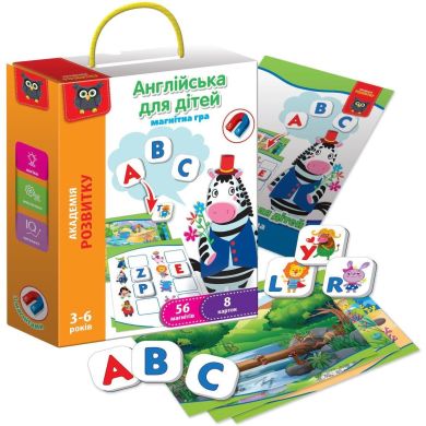 Игра развивающая Vladi Toys магнитная. Английский для детей VT5411-09 (укр)