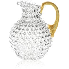 Графін для напоїв 2000 мл Hobnail, прозорий/золота ручка KLIMCHI 16184/2000-1/27G