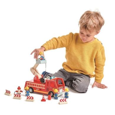 Іграшка з дерева Пожежна машина Tender Leaf Toys TL8367, Різнокольоровий
