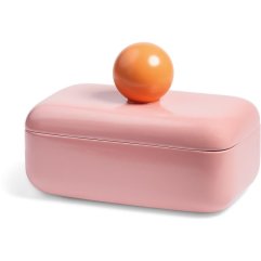 Ємність для зберігання з кришкою-кулькою, рожева, 23см, & Klevering 1506-01