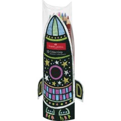 Набір кольорових олівців Faber-Castell Ракета 10 кольорів 5 неонових + 5 металік 30331