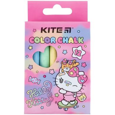 Мел цветной, 12 шт. Hello Kitty Kite HK24-075