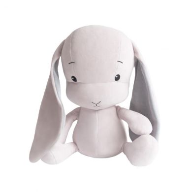 М'яка іграшка Effiki рожевий кролик з сірими вухами 20 см 5901832946243