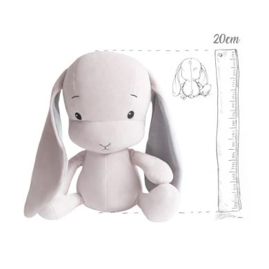 М'яка іграшка Effiki рожевий кролик з сірими вухами 20 см 5901832946243
