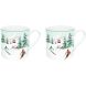Набор 2 чашек из фарфора Fine China 300мл в коробке CHALET POZZI MILANO 0171CHAL