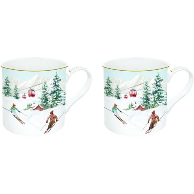 Набор 2 чашек из фарфора Fine China 300мл в коробке CHALET POZZI MILANO 0171CHAL