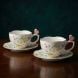 Набір із 2 чашок 120 мл з порцел блюдцями DANCING BUTTERFLIES POZZI MILANO I006R3125DANB