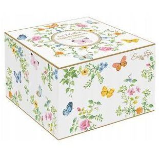 Набір із 2 чашок 120 мл з порцел блюдцями DANCING BUTTERFLIES POZZI MILANO I006R3125DANB