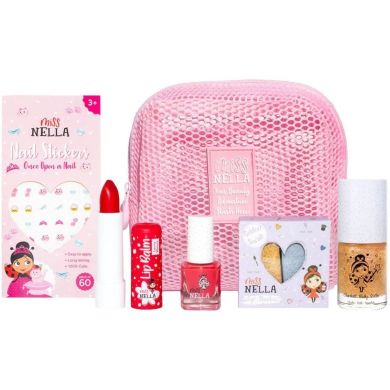 Набор макияжа Miss Nella Goldy Boldy Limited Edition (лак для ногтей, бальзам для губ, тени, другие аксессуары) MNGB