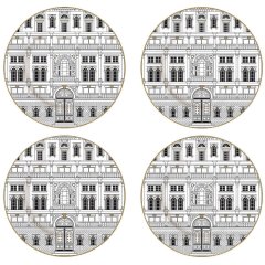 Набор из 4 десертных тарелок &Oslash; 19 см из фарфора PALAZZO POZZI MILANO M006R1100PLZO