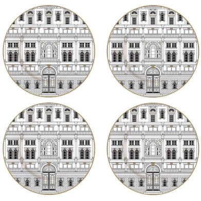 Набор из 4 десертных тарелок &Oslash; 19 см из фарфора PALAZZO POZZI MILANO M006R1100PLZO