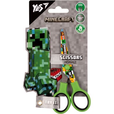 Ножницы Minecraft 13 см, с принтом на лезвии YES 480414