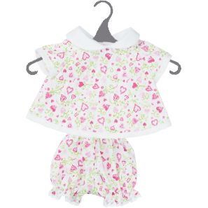 Одежда для пупса Розовые и зеленые сердца 38 см Doll Factory Babylin 07119