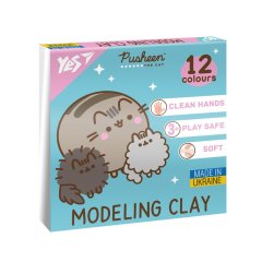 Пластилін Yes, 12 кольорів, 240г Pusheen 540669