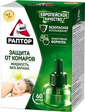 Жидкость от комаров РАПТОР без запаха 60 ночей G9591