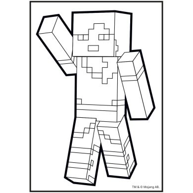 Раскраска А4 Yes Minecraft с наклейками, 8 стр. YES 743221