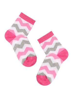 Шкарпетки дитячі Conte ESLI 14С-14СПЕ, р.14, 276 білий-рожевий 14С-14СПЕ