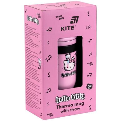 Термокружка з трубочкою, 530мл, Hello Kitty HK25-1266