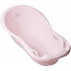 Ванночка 102 см LUX Зайчики зі зливом Світло-рожевий Tega baby KR-005-104, Рожевий