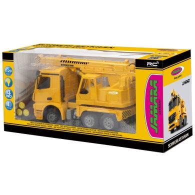 Важкий кран на радіокеруванні Mercedes-Benz Arocs 1:20 2,4GHz, жовтий Jamara 404950