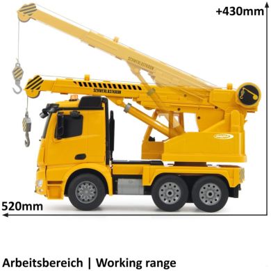Важкий кран на радіокеруванні Mercedes-Benz Arocs 1:20 2,4GHz, жовтий Jamara 404950