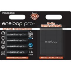 Акумулятор Panasonic Eneloop NI-MH Pro AA 2500 4 шт, з кейсом для зберігання BK-3HCDEC4BE