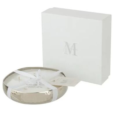 Ароматическая свеча M-Chic, металлическая, серебряная M 19 см J-LINE 16139