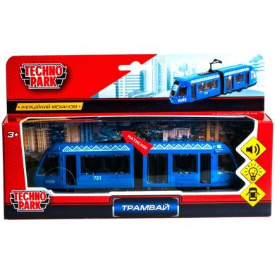 Автомодель Technopark Трамвай Київ зі світловими та звуковими ефектами синій SB-17-51-WB IC