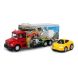 Автотранспортер Funky Toys Быстрое перевозки 1:60 с желтой машинкой FT61053