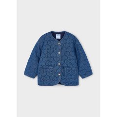 Джинсовая куртка для девочки с сердечками Mayoral 104 Синий 4442