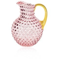 Глечик великий Hobnail 2л, ніжно-рожевий із золотою ручкою KLIMCHI 16184/2000-72G/27