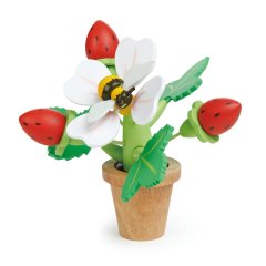 Іграшка з дерева Полуничний квітковий горщик Tender Leaf Toys TL8356, Різнокольоровий