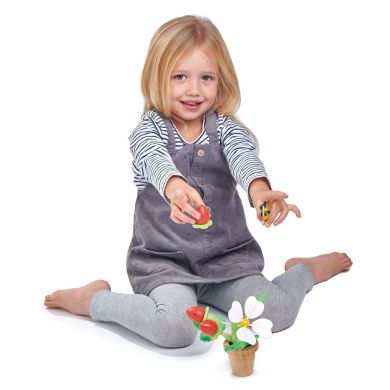 Іграшка з дерева Полуничний квітковий горщик Tender Leaf Toys TL8356, Різнокольоровий
