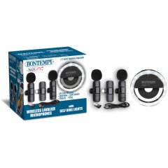 Кольцевая лампа + 2 лапельные микрофона BONTEMPI 604120