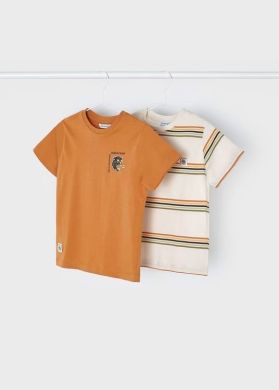 Комплект футболки для мальчика короткий рукав 2 шт. 5F, р.98 Оранжевый Mayoral 3009