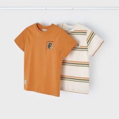 Комплект футболки для мальчика короткий рукав 2 шт. 5F, р.104 Оранжевый Mayoral 3009