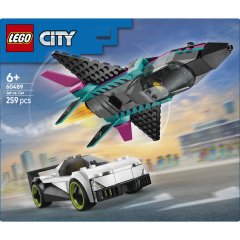 Конструктор LEGO City Реактивный самолет против автомобиля 60489