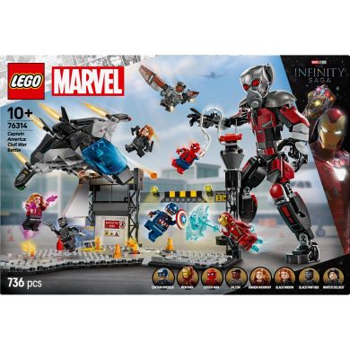 Конструктор Первый мститель: Противостояние Приключенческая битва LEGO Super Heroes 76314