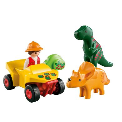 Конструктор Playmobil 1-2-3 Исследователь с динозаврами 9120