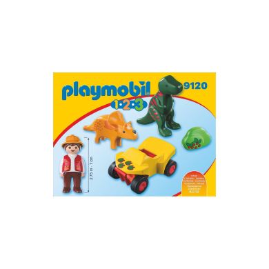 Конструктор Playmobil 1-2-3 Исследователь с динозаврами 9120