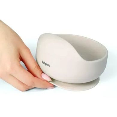 Мисочка силиконовая с присоской (Бежевый) Babyono 1481/04