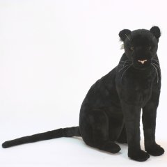 М'яка іграшка Чорна пантера, що сидить, 62см Hansa 5638